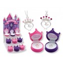 Purple Princess Crown Pendant and Necklace with Matching Gift Box